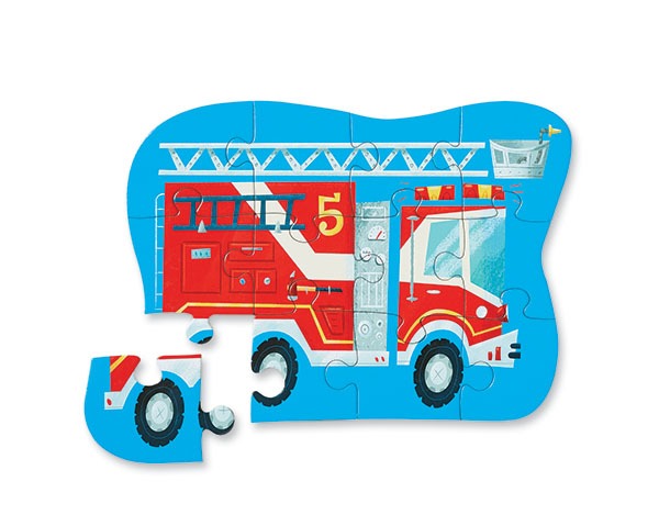 Puzzle 12 pièces 2+ - Camion Pompier - Little marmaille