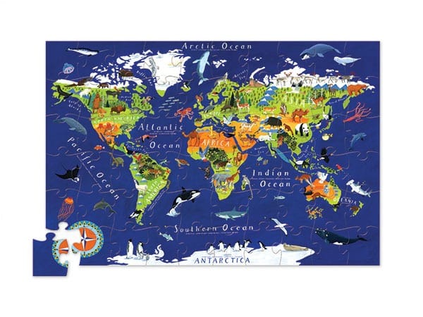 Puzzle 60 Pièces 5 Carte Du Monde