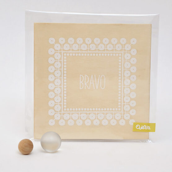 Carte en Bois : BRAVO