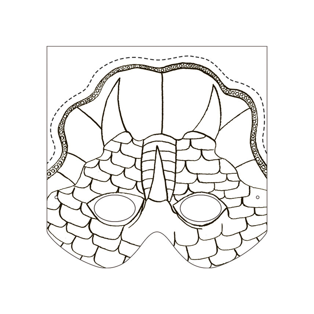 Mudpuppy Masques A Colorier Dinosaure Exemple Little Marmaille