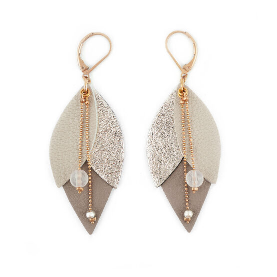 Boucles d'Oreilles Tulipe - Choco