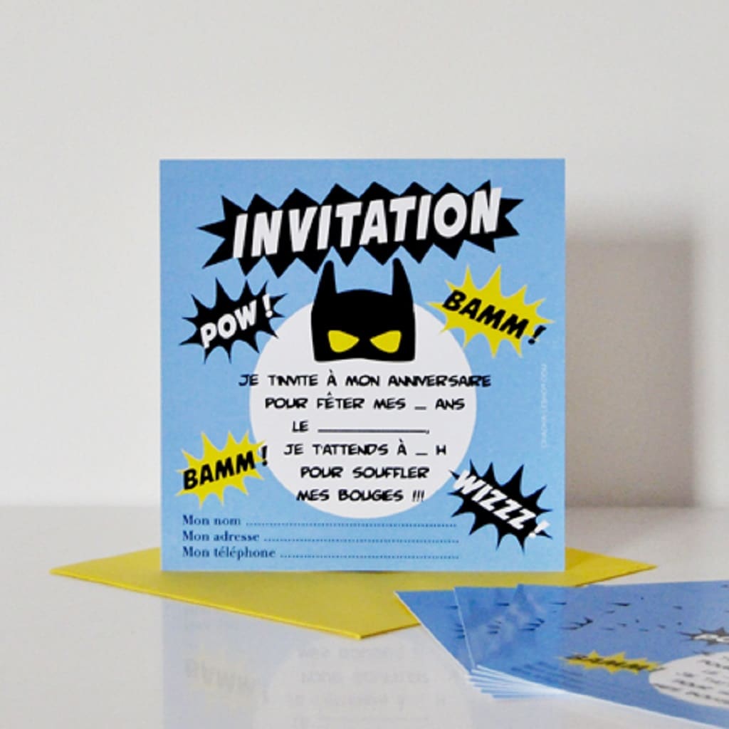 Chacha Carton Invitation Anniversaire Super Heros Little Marmaille Chacha Carton Invitation Anniversaire Super Heros Little Marmaille