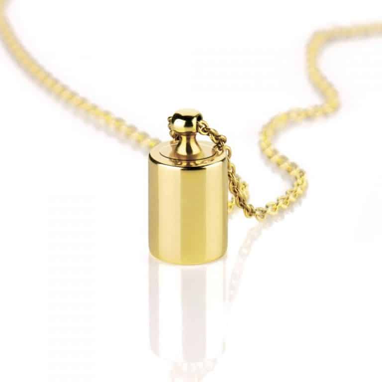 Collier mon millième plaqué or jaune 16 carats de mon petit poids