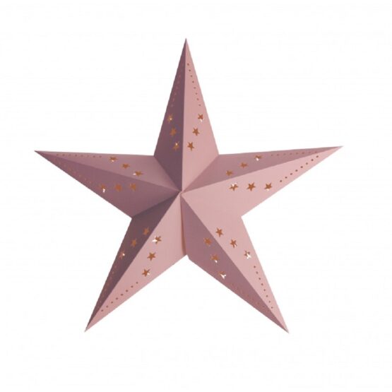 Lanterne Etoile Rose Clair