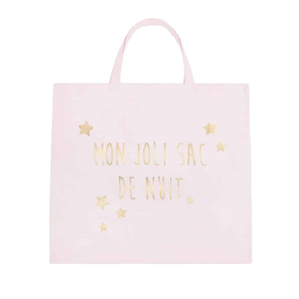 Sac Cabas Mon Joli Sac De Nuit Rose Little marmaille
