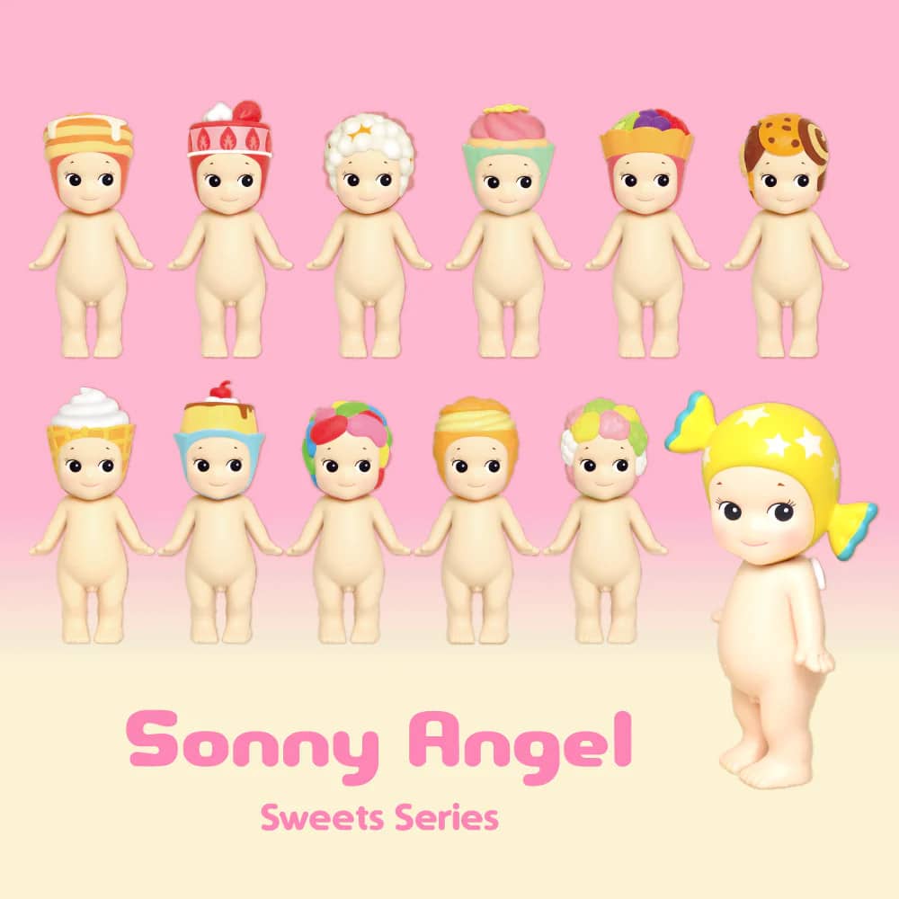 Sonny Angel® Sweets, vue de face de la collection entière