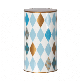 Boîte en Métal Ronde - Harlequin - Bleu