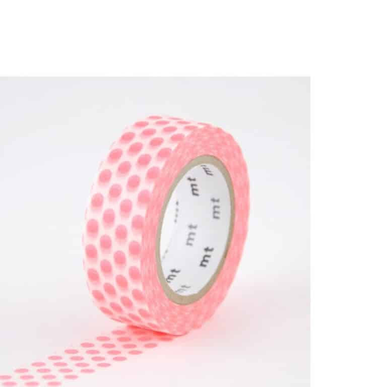 Masking tape à pois rouges parfait pour décorer des cahiers