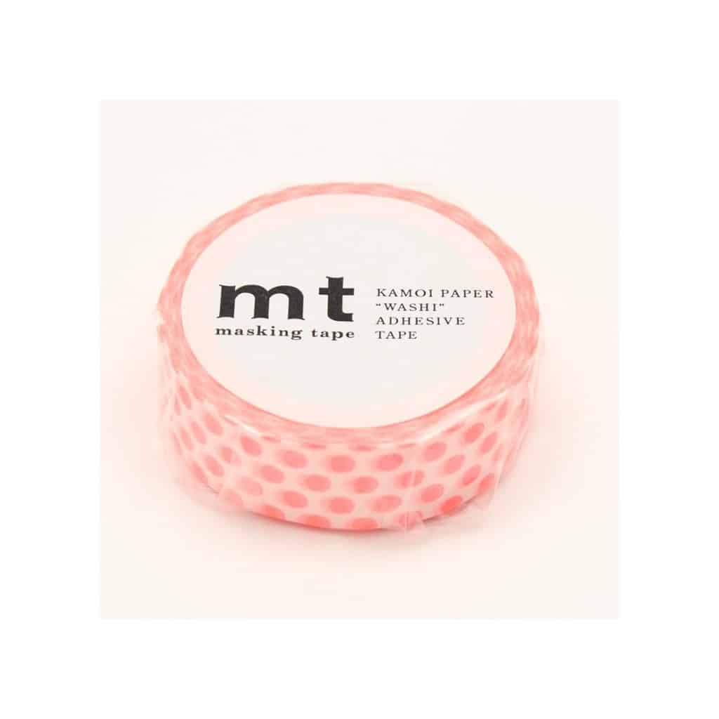 Masking tape à pois rouges parfait pour décorer des cahiers