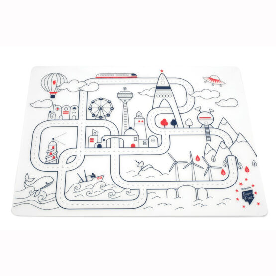 Set de Table à Colorier + 5 Feutres Effaçables - City Aventure