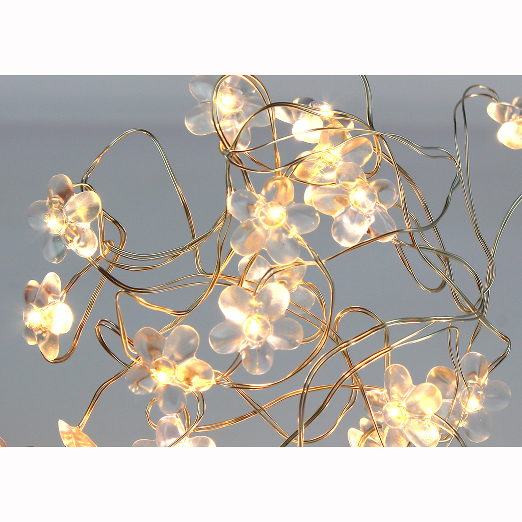 Guirlande Lumineuse - Blanc nacré - 20 Fleurs LED - Little marmaille