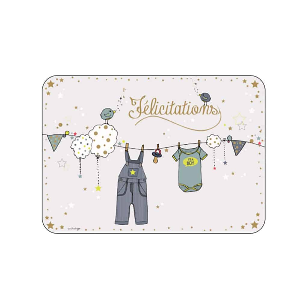 Carte Felicitations Garcon Little Marmaille