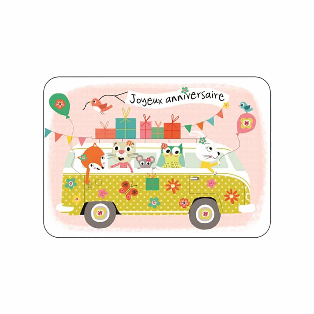 Carte Joyeux Anniversaire Animaux En Balade Little Marmaille Carte Joyeux Anniversaire Animaux En Balade Little Marmaille
