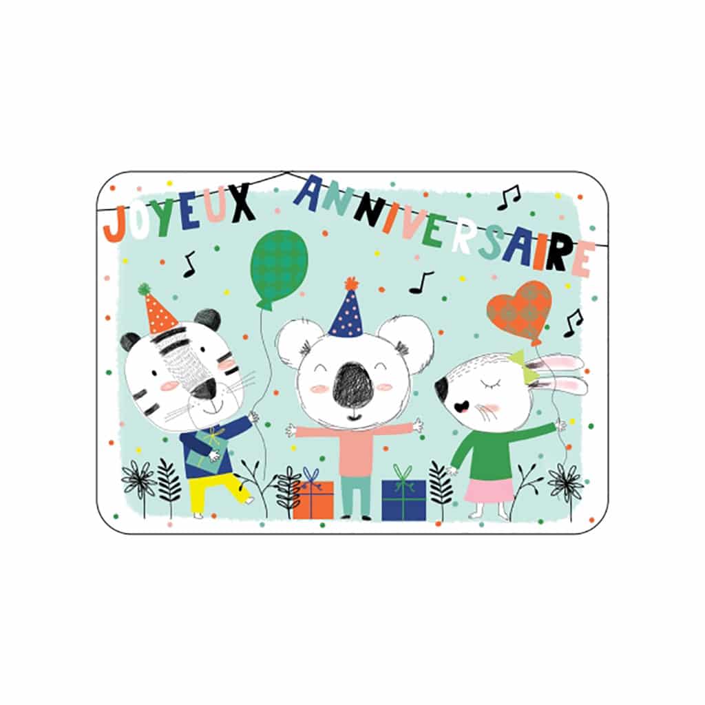 Carte Joyeux Anniversaire Les Animaux En Fete Little Marmaille Carte Joyeux Anniversaire Les Animaux En Fete Little Marmaille