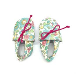 Chaussons bébé - Liberty Betsy Turquoise