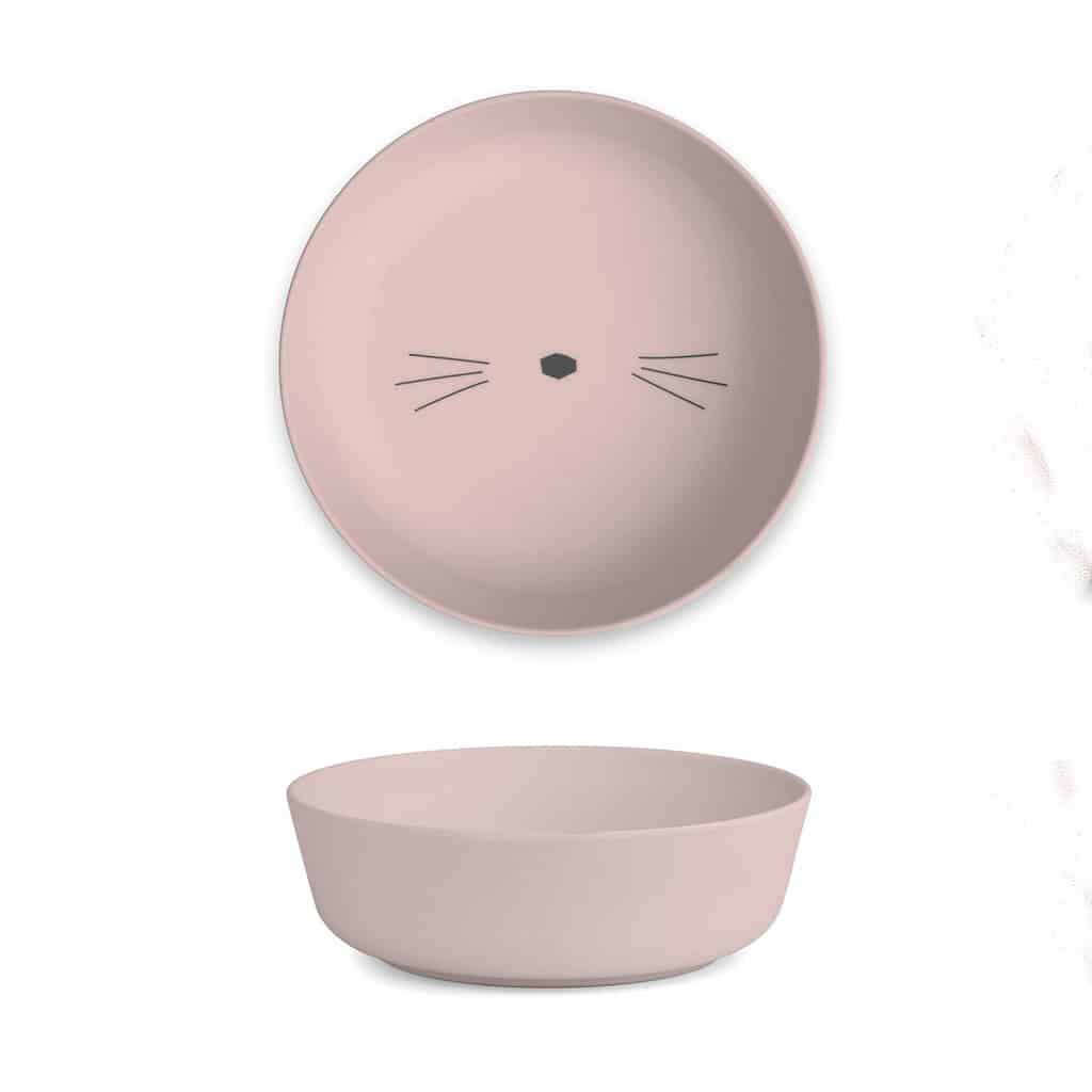 Bol En Bambou Chat Rose Little Marmaille