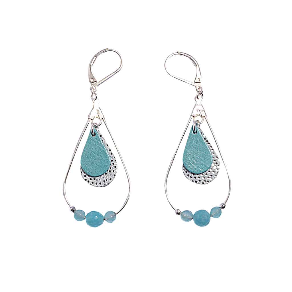 Boucles D Oreilles Creole Turquoise Little Marmaille Boucles D Oreilles Creole Turquoise Little Marmaille