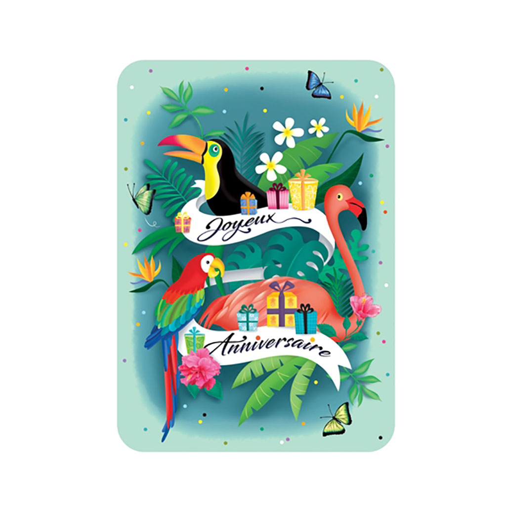 Carte Joyeux Anniversaire Tropical Little Marmaille