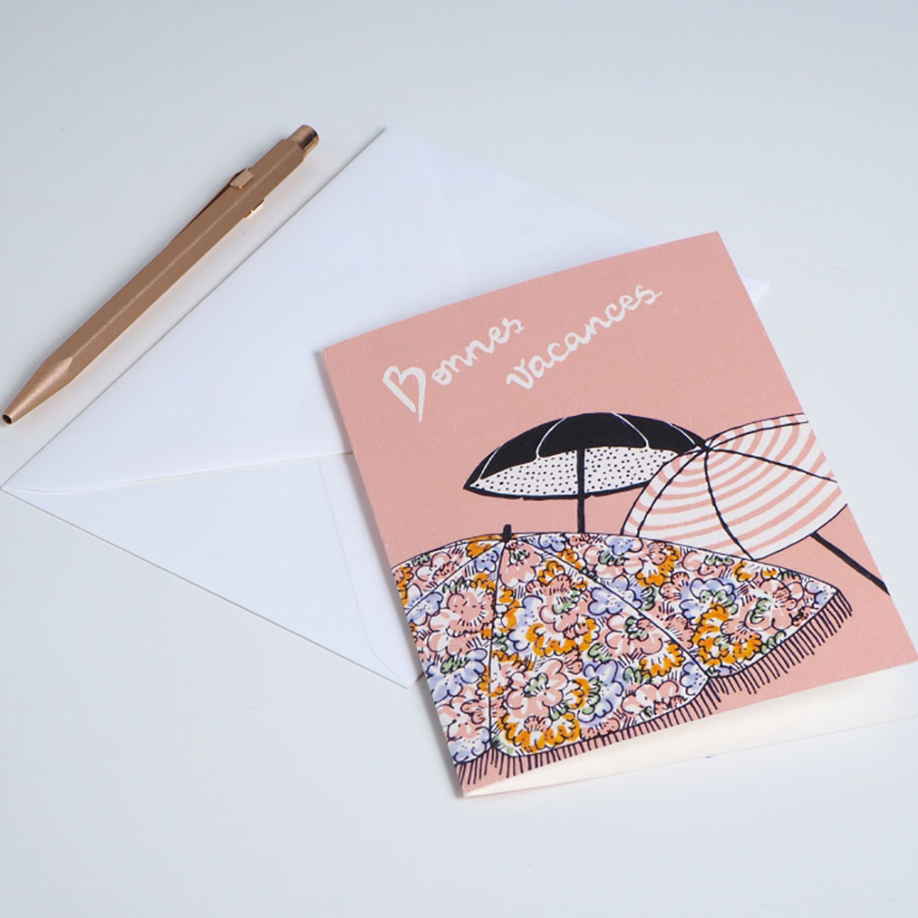 Carte Double avec Enveloppe Pagode à Bonnelles par Zega & Dams - Botanique  Editions