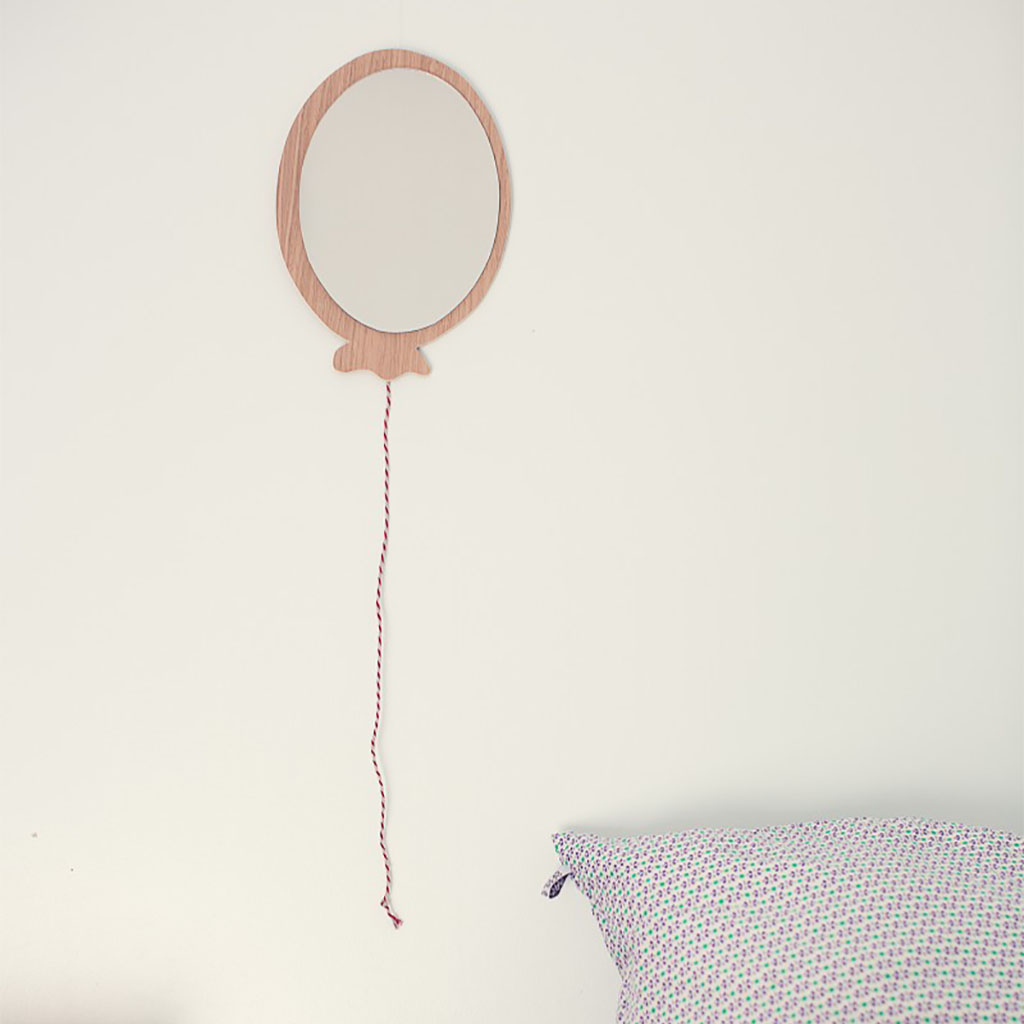 Miroir ballon en bois pour chambre d'enfant April Eleven