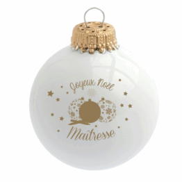 Boule de Noël - Joyeux Noël Maîtresse