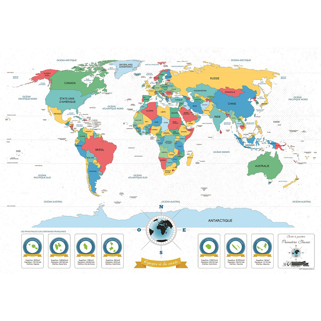 Carte Du Monde à Gratter Little Marmaille