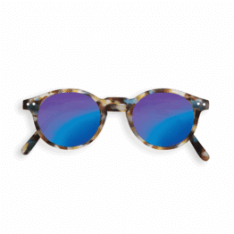 Lunettes De Soleil Adulte #H - Ecailles Bleues Miroir Bleu