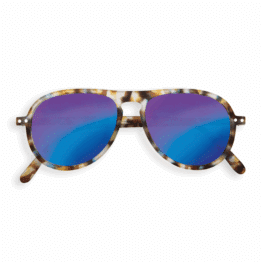Lunettes De Soleil Adulte #I - Écailles Bleues - Miroir Bleu