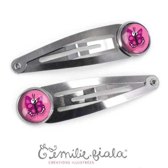 2 Barrettes - Les Minis - Papillon - Emilie Fiala