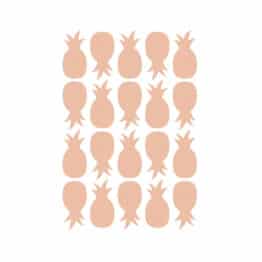 Planche Sticker A3 Décoratif - Ananas Abricot