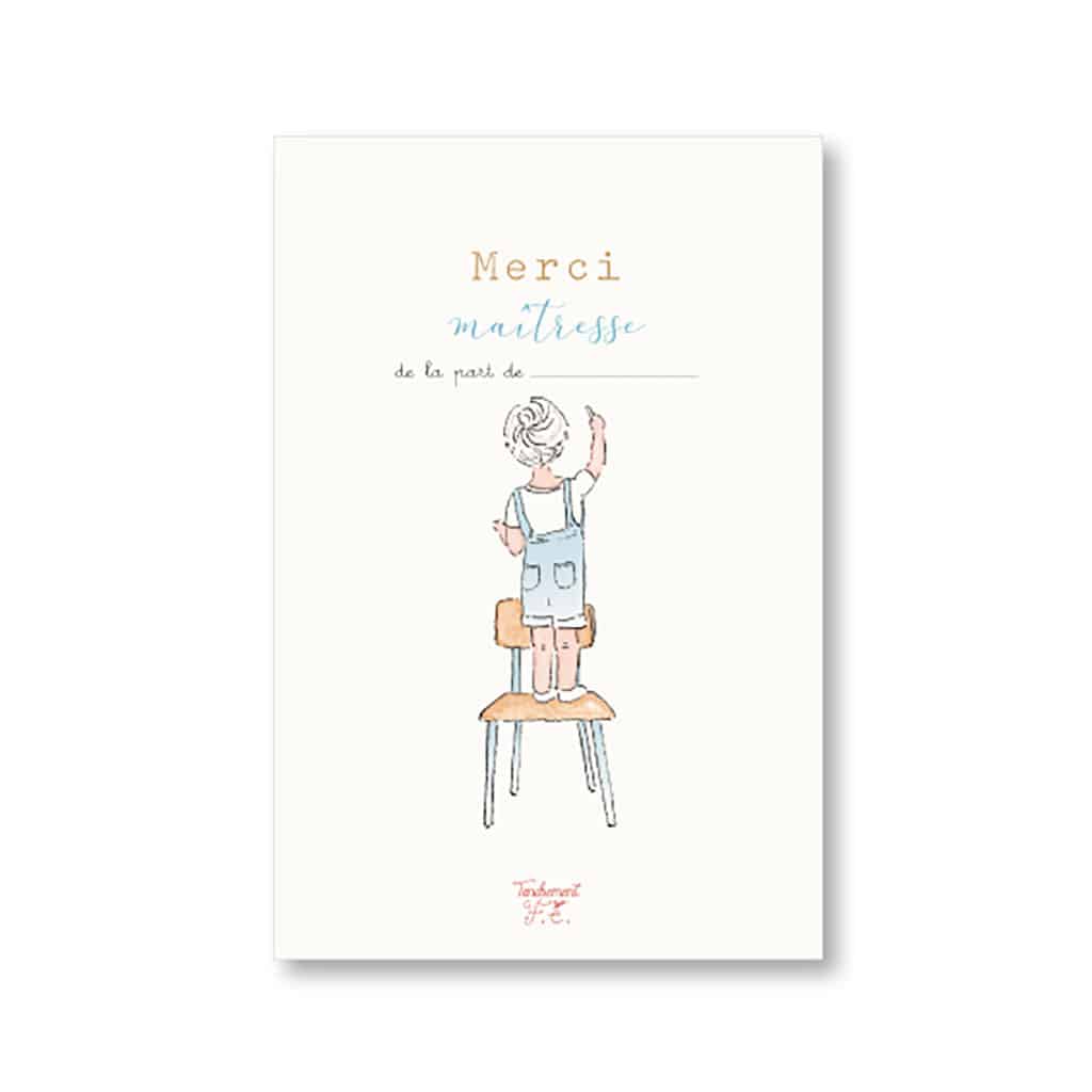 Carte Merci Maitresse Garcon De Maternelle Little Marmaille