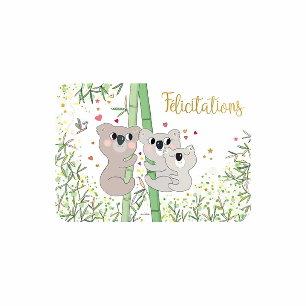 Carte Felicitations Koalas Little Marmaille Carte Felicitations Koalas Little Marmaille