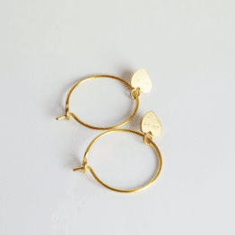 Boucles D'oreilles Créoles Cœur - Adorabili