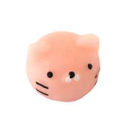 Mini squishy tête de chat rose