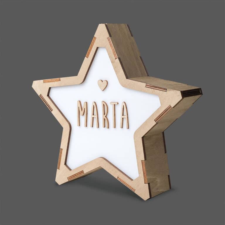 veilleuse etoile personnalisable de cote