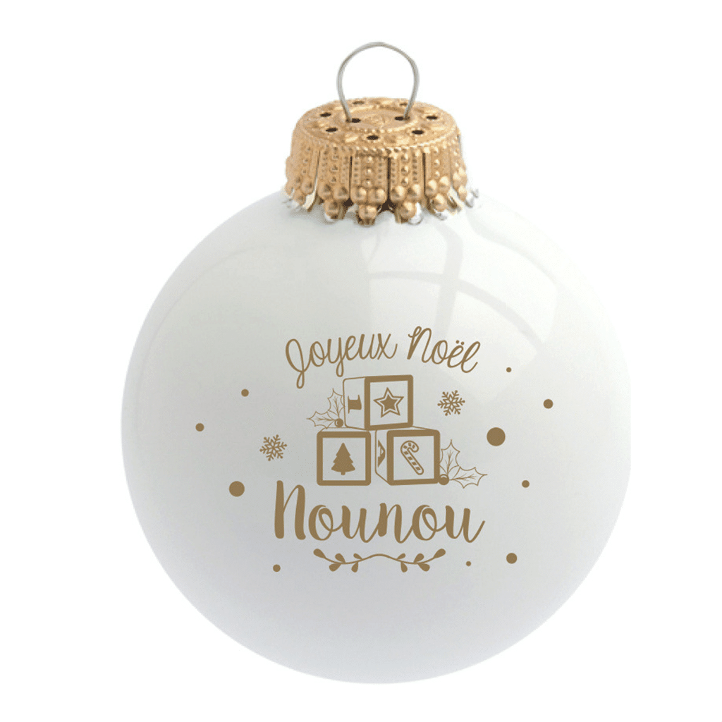 Boule De Noel Joyeux Noel Nounou Little Marmaille