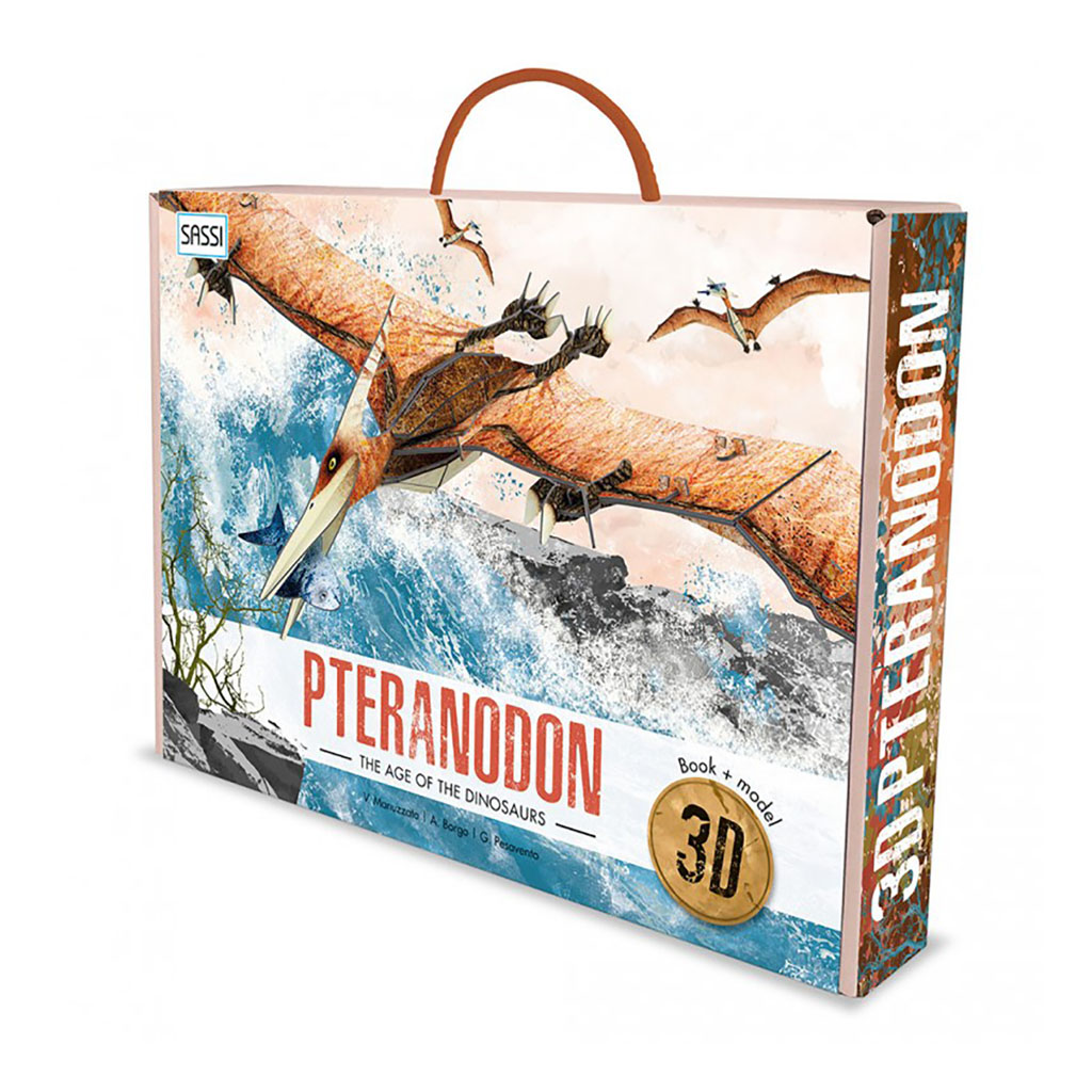 coffret livre et maquette 3d dinosaure le pteranodon