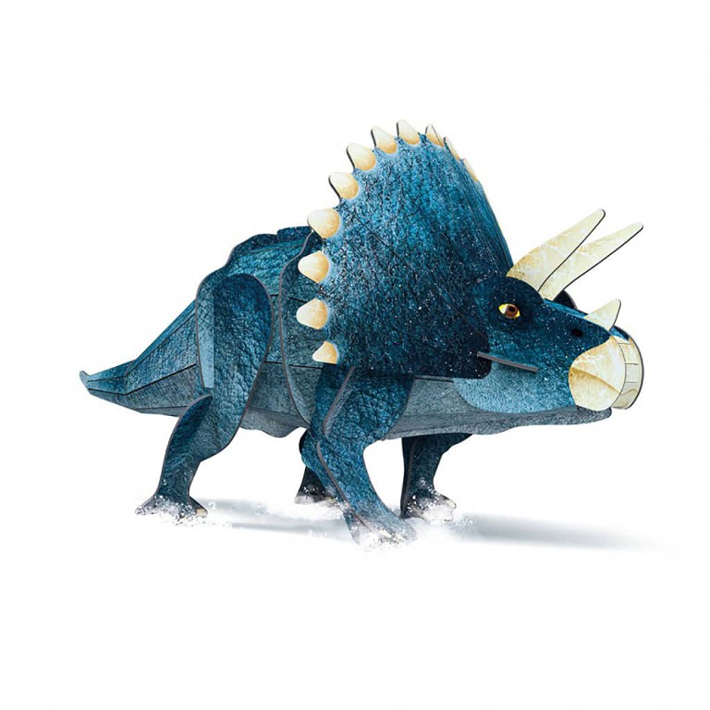 Livre et maquette 3d l'ère des dinosaures - Le tricératops maquette