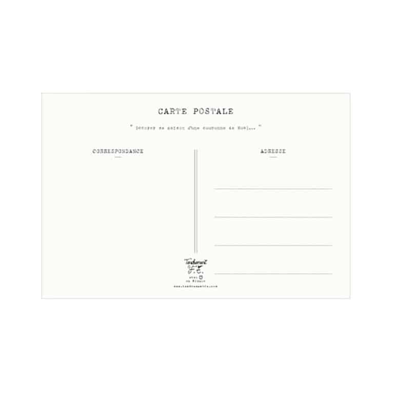 Carte Couronne Joyeux Noël Verso Tendrement Fé