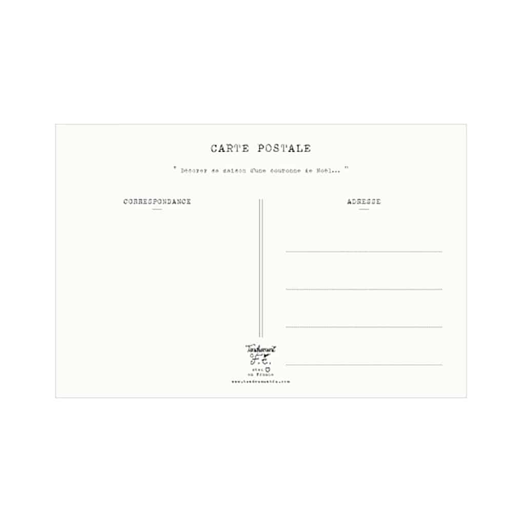 Carte Couronne Joyeux Noël Verso Tendrement Fé