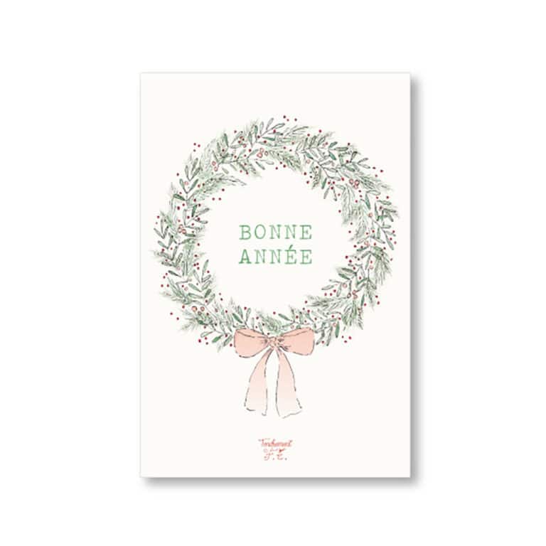 carte couronne bonne année tendrement fé