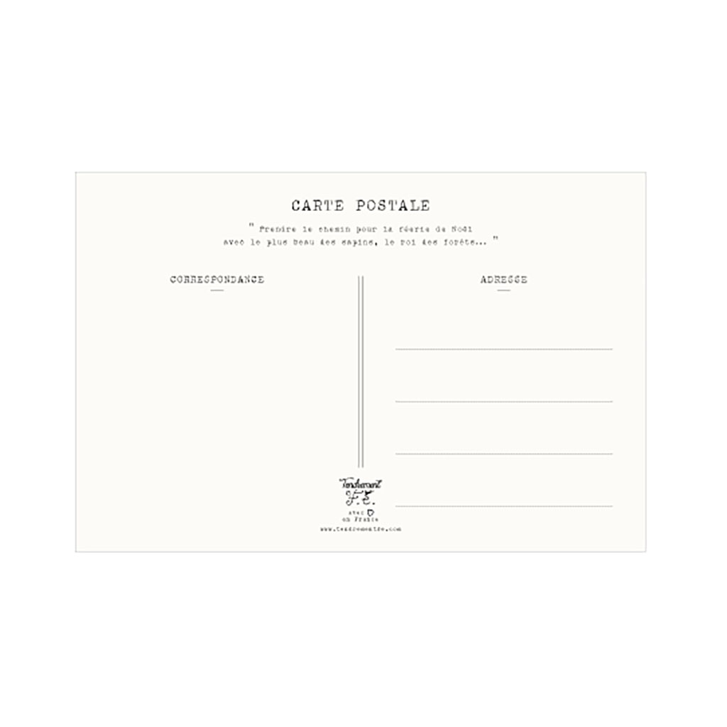 Carte Mini Austin de Noël Verso Tendrement fé