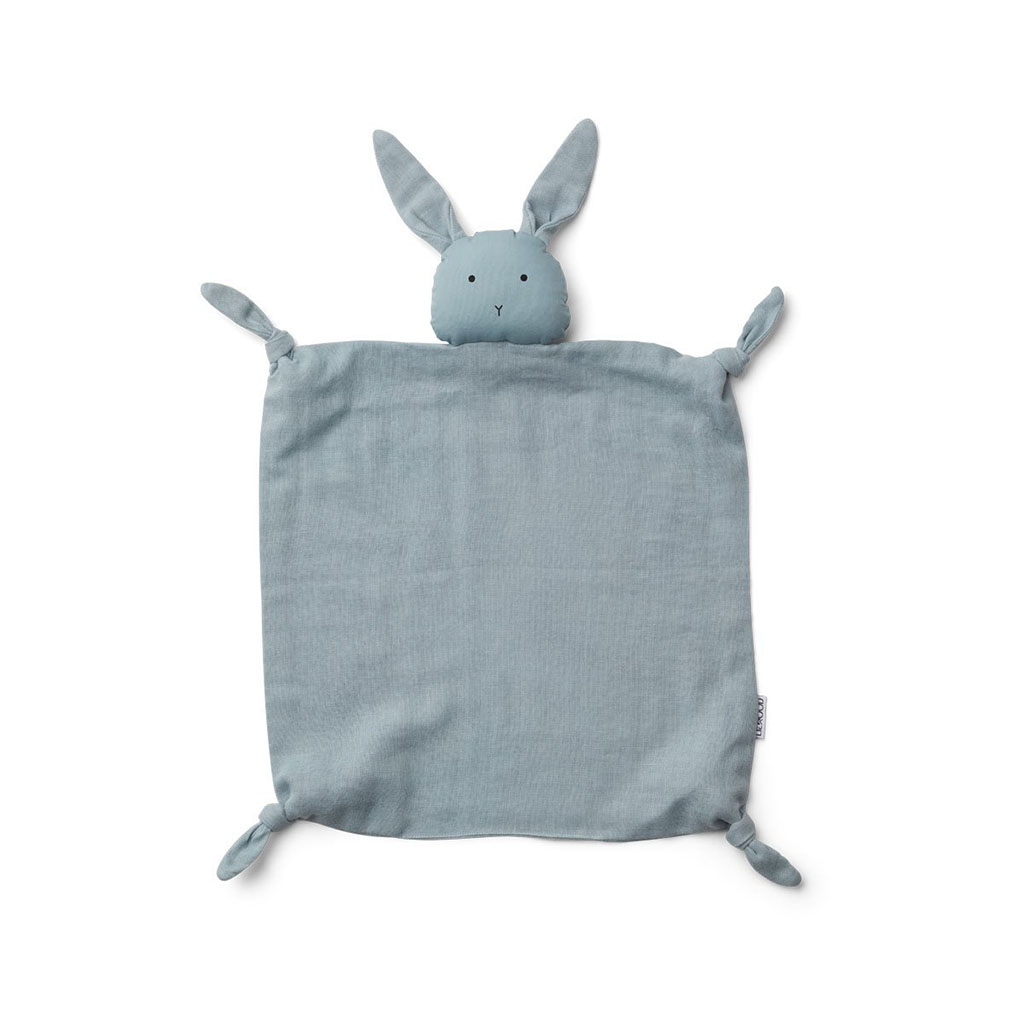 doudou plat lapin bleu clair liewood