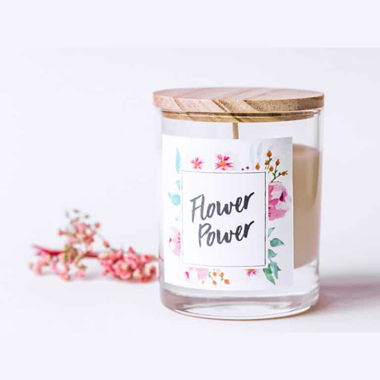 bougie DIY flower power la petite épicerie