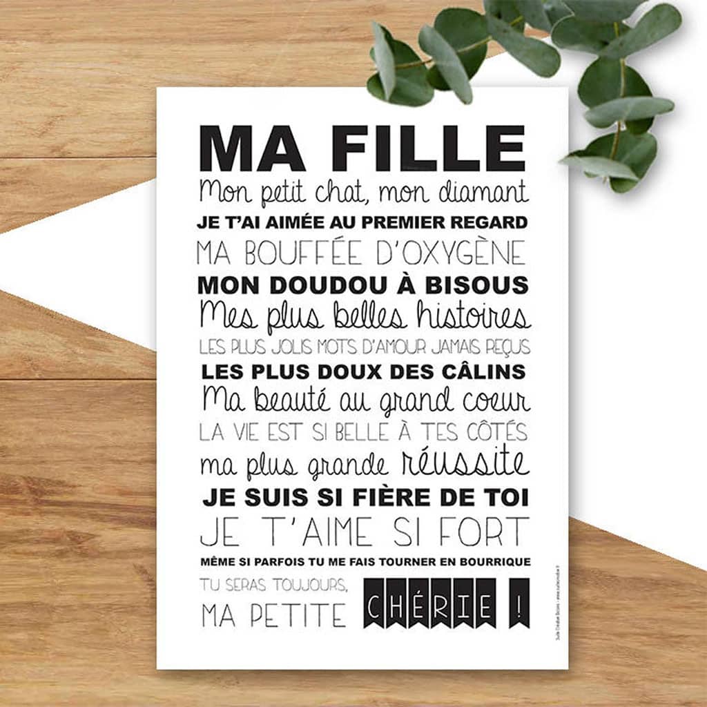 Carte Ma fille - Suite Créative - Little marmaille