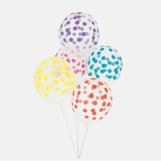 ballon confettis multicolore