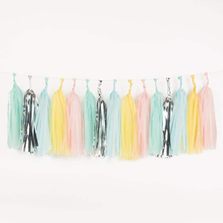guirlande tassel pastel
