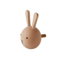 Patère lapin en bois avec vis