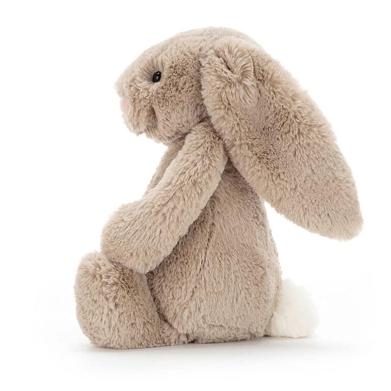doudou lapin beige jellycat de profil