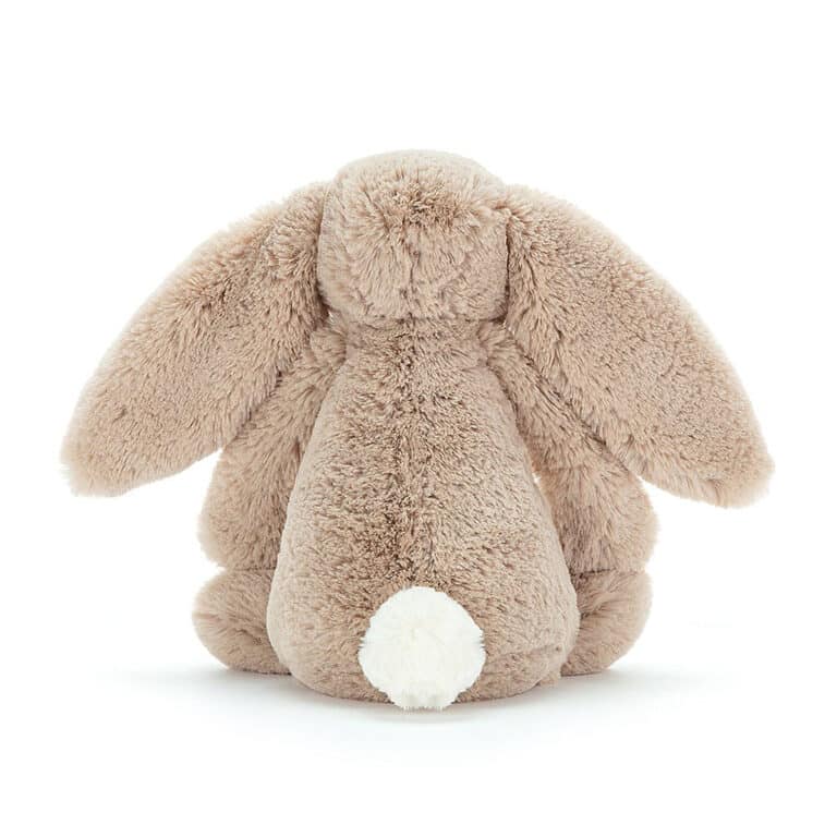 doudou lapin beige de dos